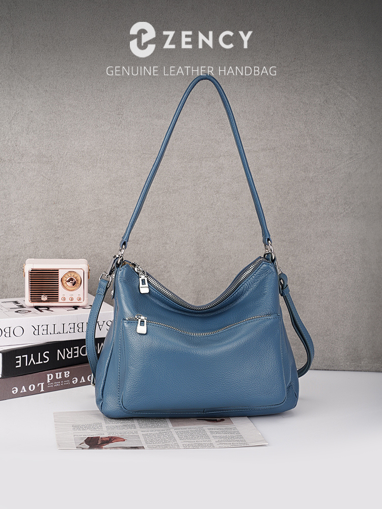 Women Bags Grey - Tas Tangan Kulit Sapi Zency Wanita,