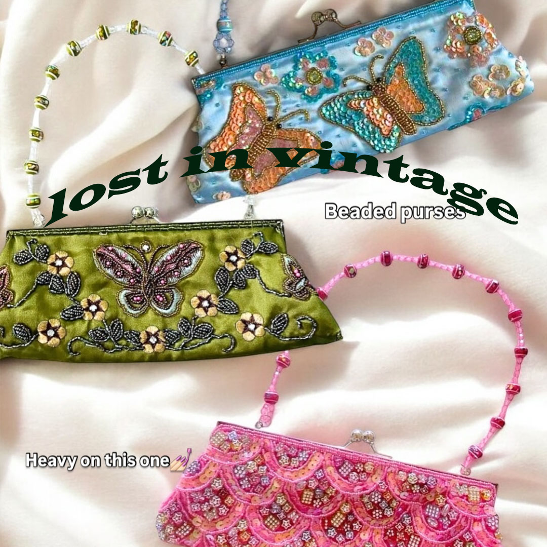 Women'S Evening Bags - Tas Malam Bunga Daun Manik-manik Glitter