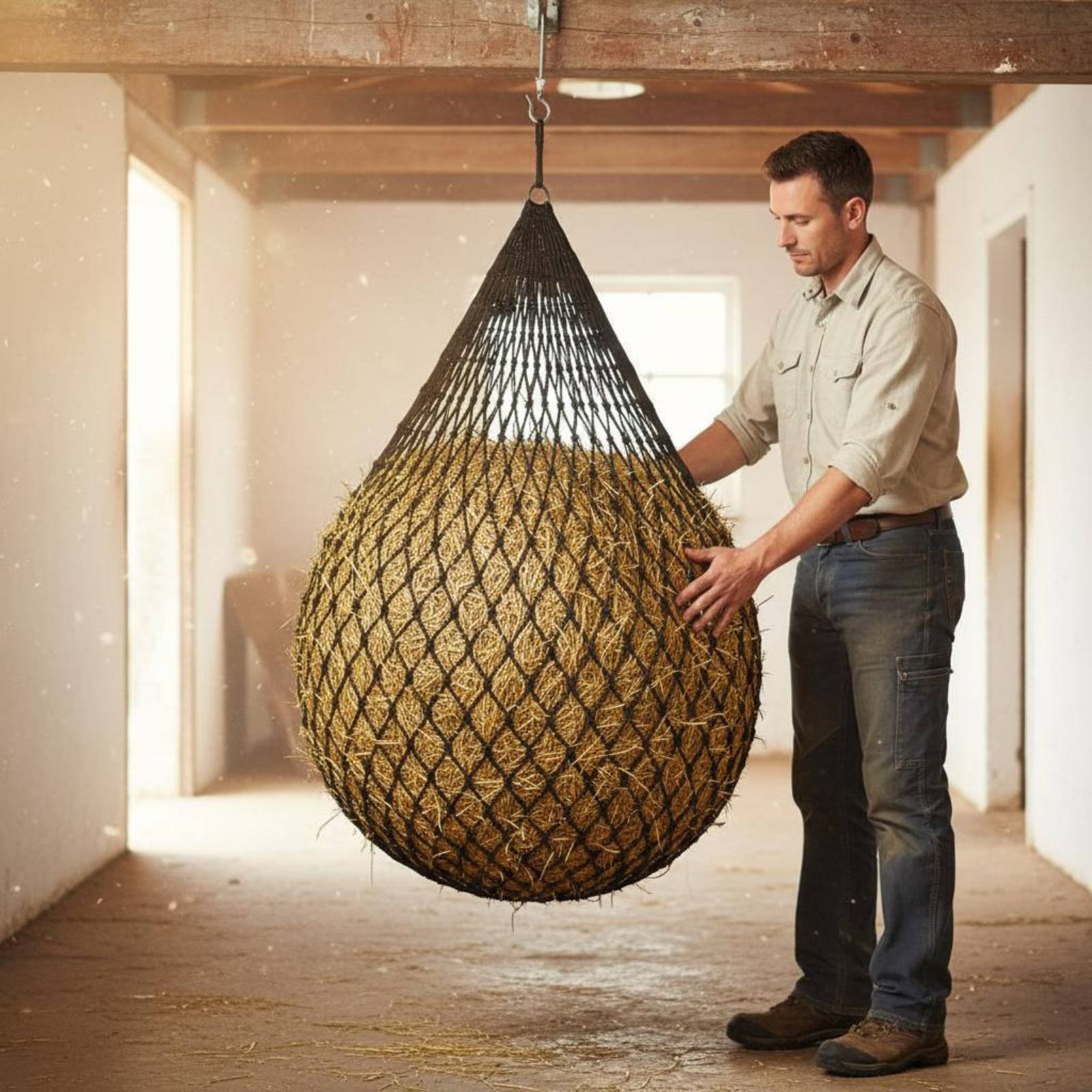 Mesh Net Bag - Kantong Jaring Jerami Besar Mudah Diisi,