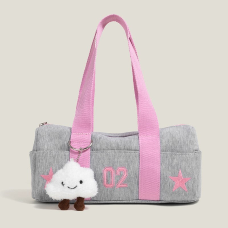 Women Bags Grey - Tas Tangan Abu-abu Harajuku Tas Kanvas