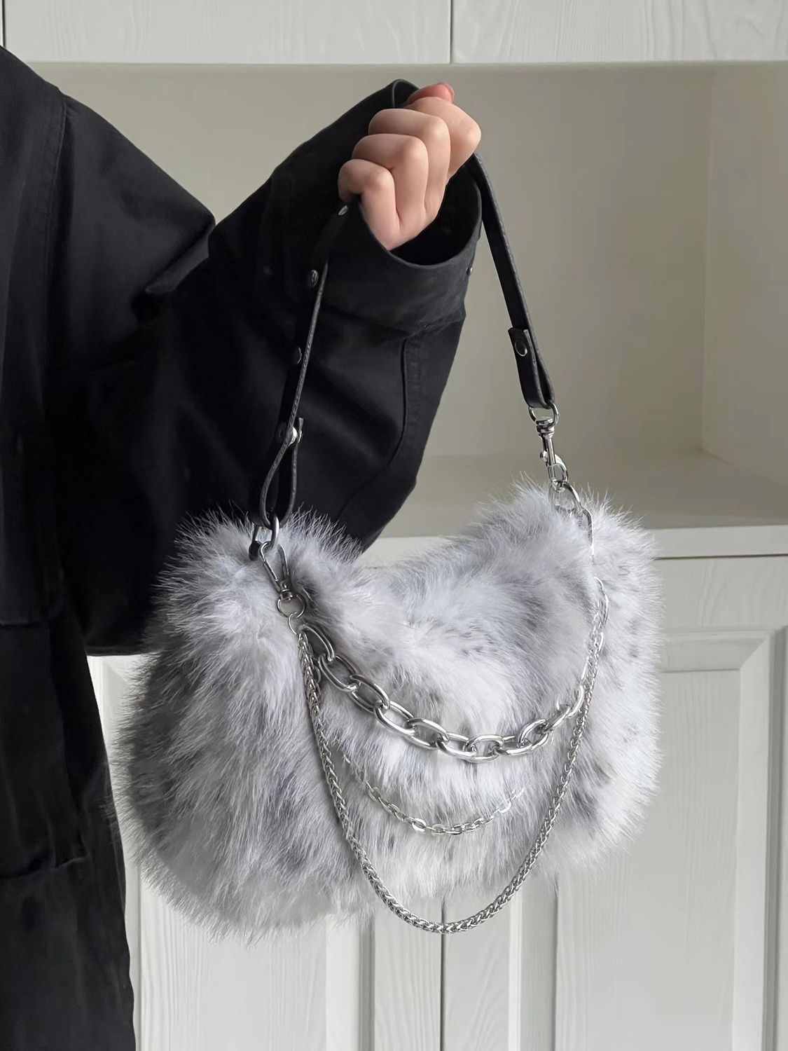 Women Bags Grey - JIAERDI tas tangan Y2K antik wanita