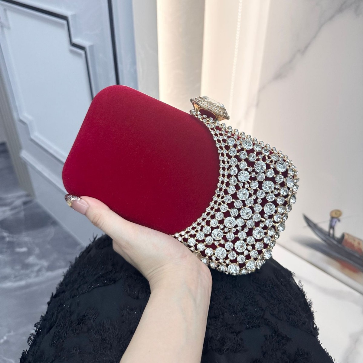 Tas Clutch Malam Bertabur Berl - Women'S Evening Bags ulasan dan harga