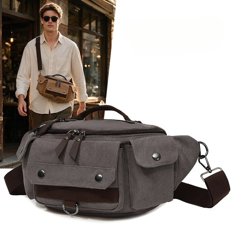 Tas Selempang Kanvas untuk Pri - Women Bags Grey ulasan dan harga