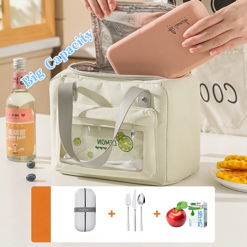 Tas Makan Siang Kain Oxford Be - Women Bags Grey ulasan dan harga