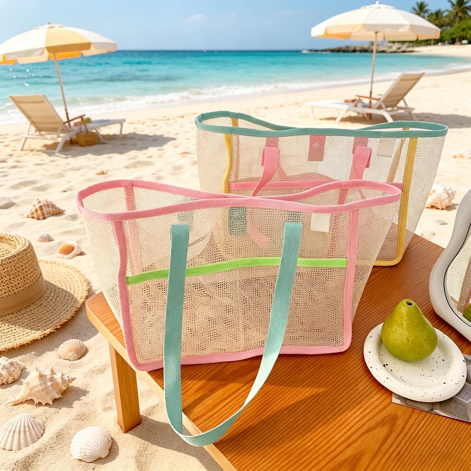 Tas Pantai untuk Wanita Tas Ji - Mesh Net Bag ulasan dan harga