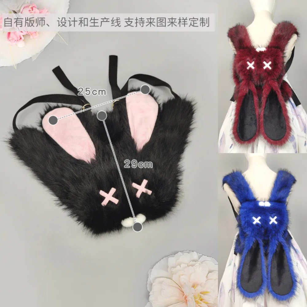 Ransel Kelinci Bulu Y2K Punk d - Women X Bags ulasan dan harga