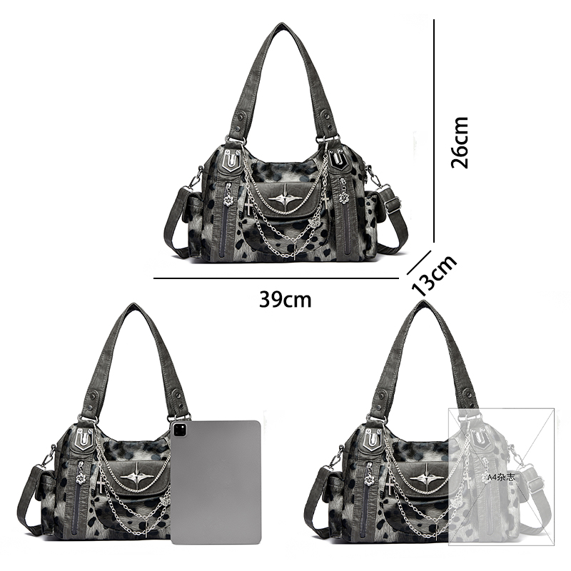 Tas Selempang Motif Macan Tutu - Women Bags Grey ulasan dan harga