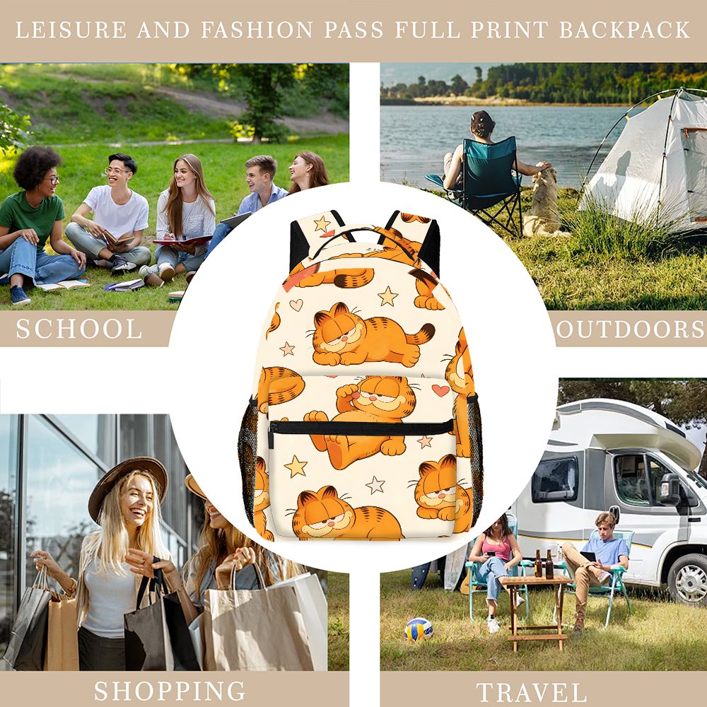 Ransel Garfield Lucu dan Imut  - Mesh Net Bag ulasan dan harga